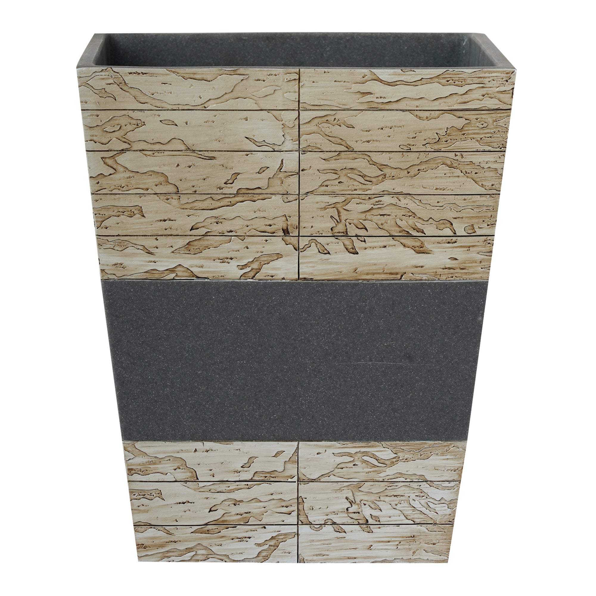 Cement Wastebasket, 7Qt - Grand Goldman Shop