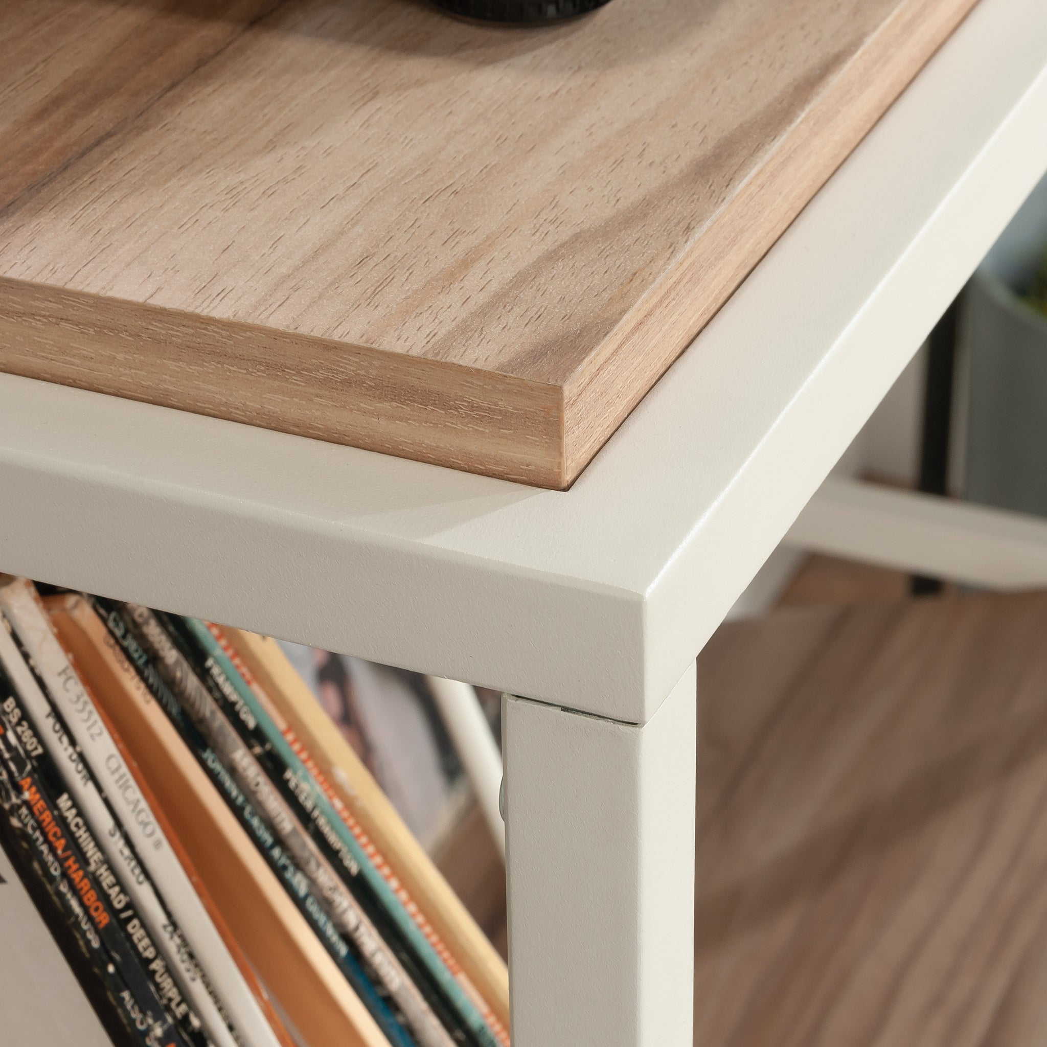 Accent Storage with Tilted Shelves, Acacia finish - Grand Goldman