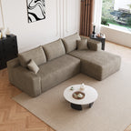 95' Cloud Sectional Sofa,Modern Minimalist Upholstered Couches, Comfort U Shaped Sofa for Living Room,Deep Seat Corner Couch,No Assembly Required,Camel( (Plush Corduroy Fabric) - Grand Goldman Shop