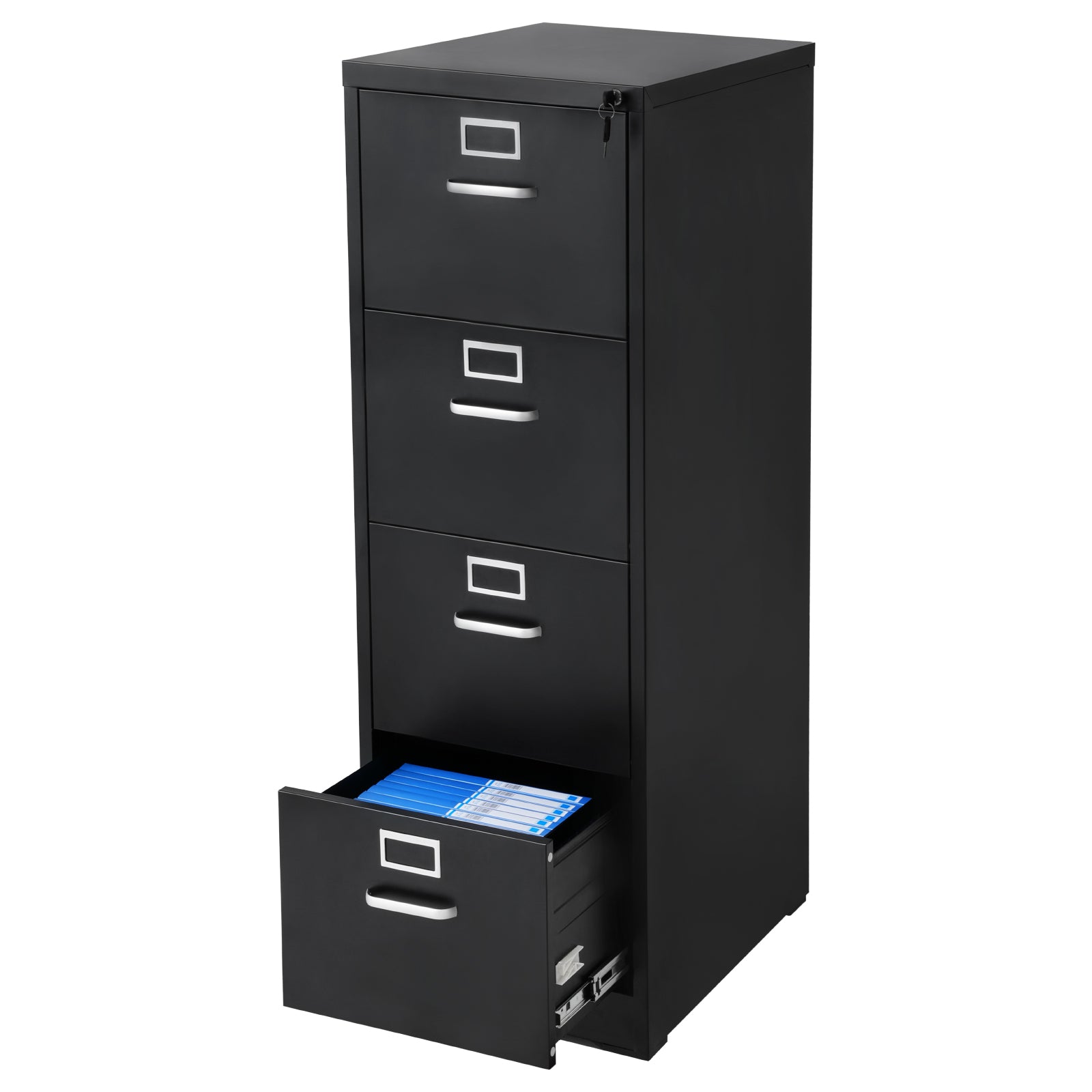 4 Drawer File Cabinet with Lock, Metal Vertical Filing Storage Cabinets for Home Office, Heavy-Duty Cabinet with Detachable H
