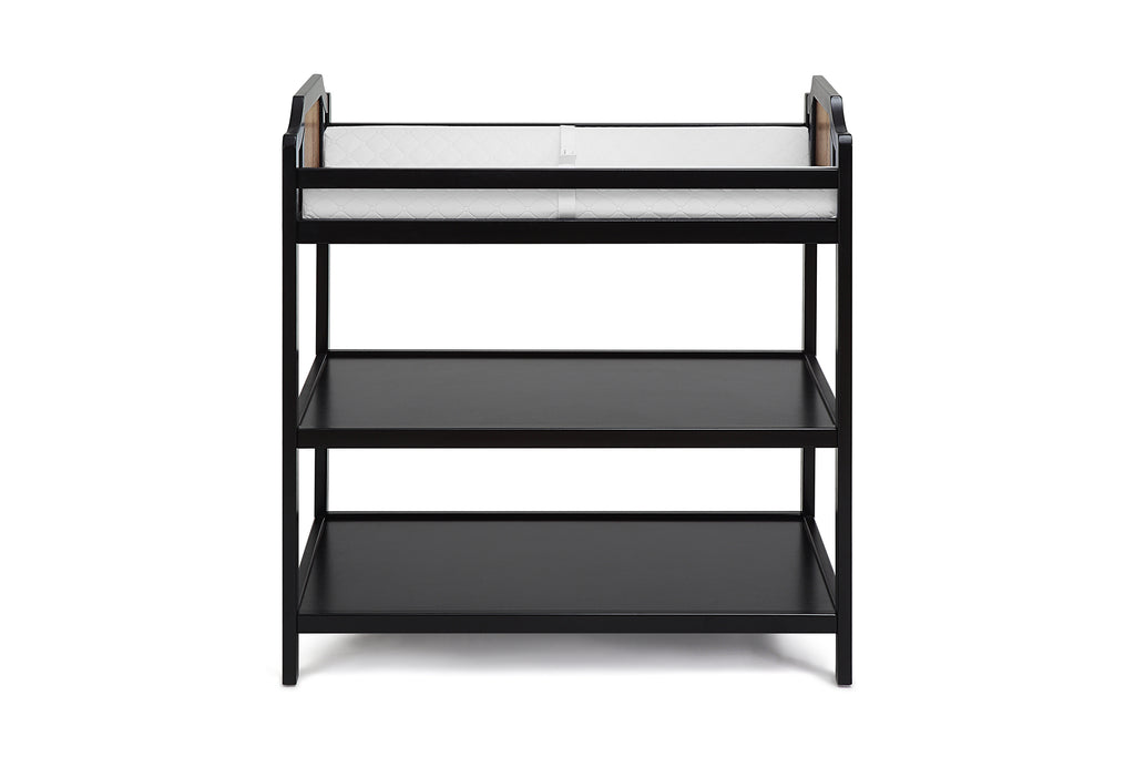 Brees Changing Table Black/Brownstone | Premium Home Decor - Grand Goldman
