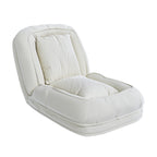 Upholstered Foldable Lazy Sofa Bed for Adults and Pets, Adjustable Recliner with 5 Positions, Off White Corduroy, 70.87 x 37.40 x 11.02 inches - Grand Goldman Shop