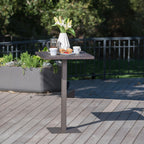 Outdoor 26' x 26' Square PE Rattan Bar Table with Iron Frame, Multibrown - Grand Goldman Shop