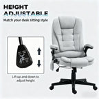 High Back Massage Desk Chair with Reclining Backrest,For Home and Office - Grand Goldman
