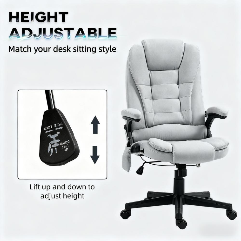 High Back Massage Desk Chair with Reclining Backrest,For Home and Office - Grand Goldman