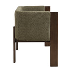 48.5' Upholstered Solid Loveseat (Walnut+Green) - Grand Goldman Shop
