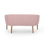 Mid Century Modern Loveseat with Channel Stitched Backrest - Grand Goldman Shop