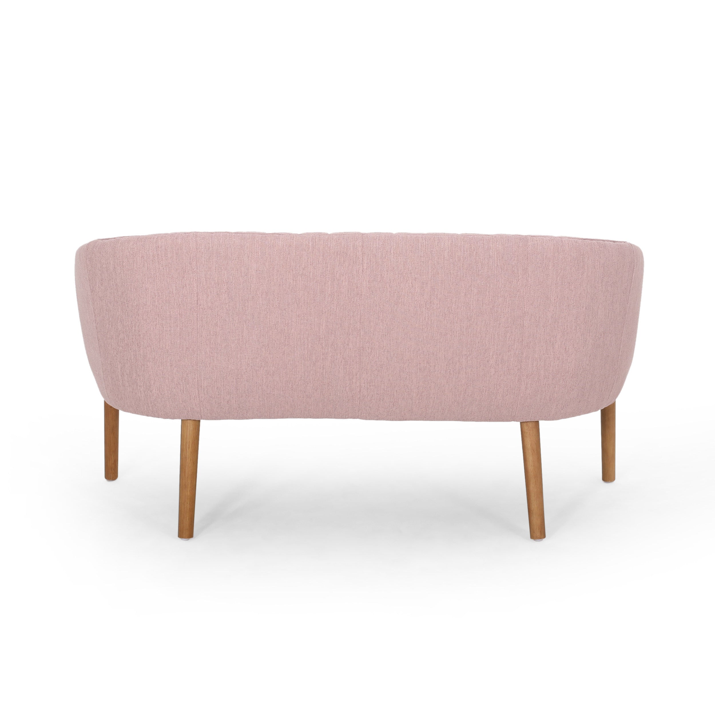 Mid Century Modern Loveseat with Channel Stitched Backrest - Grand Goldman Shop