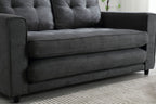 3 Fold Sofa,Convertible Futon Couch sleeper sofabed,Space saving loveseat,Pull Out Couch Bed for Living Room,Dark Gray & Light Gray & Beige,Velvet linen fabric - Grand Goldman Shop