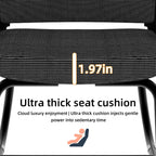 Minimalist Modern Office Chair with Metal Frame, Soft Cushion, Mesh Backrest, Black, for Home & Office Use - Grand Goldman
