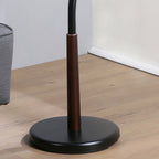 Arles Metal Black and Walnut Standing Coat Rack - Grand Goldman Shop