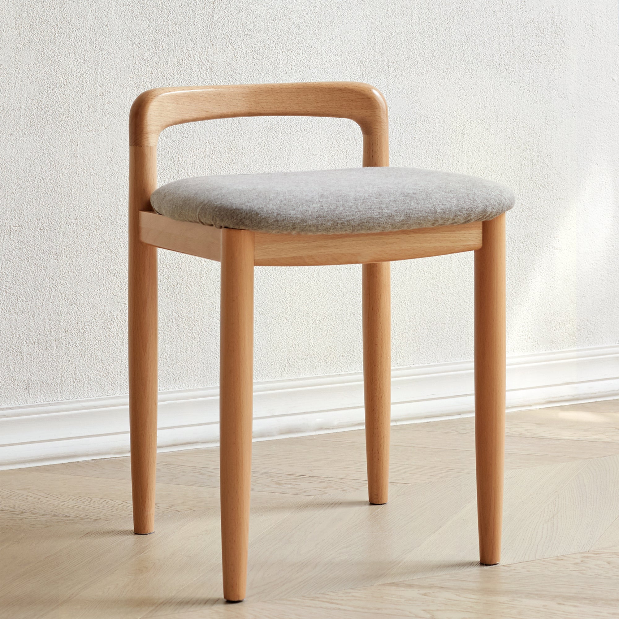 Natural Beech Wood Make-up Stool Bed Bench for Dining Room, Bedroom - Grand Goldman Shop