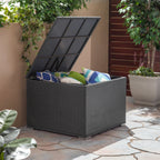 Santa Rosa Outdoor Storage Box Grey Rattan 33.5 Inches - Grand Goldman Shop