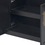 K&K 59.3' Kitchen Island with Storage 2 Pull Out Cabinet Organizers & Rubber Wood Drop Leaf, Rolling Kitchen Island with Trash Can Storage, Power Outlet, Spice & Towel Rack for Kitchen, Dining, Black - Grand Goldman Shop