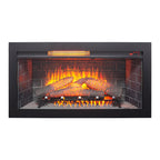 36 inch Infrared Electric Fireplace with Removable Trim kit Insert, Touch Panel Home Decor Heater - Grand Goldman Shop