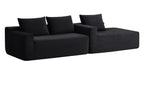 96.9' Cloud Sectional Couch with L-Shape Chaise,Modern Modular Sofa with Deep Seat, Upholstered Couches for Living Room Bedroom,No Assembly Required, (Corduroy Fabric),Black - Grand Goldman Shop
