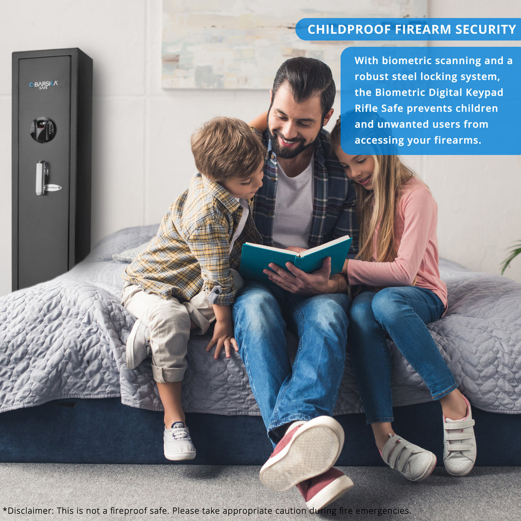 1.83 CU FT BIOMETRIC KEYPAD RIFLE SAFE | Premium Home Decor - Grand Goldman