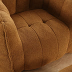 Soft Chenille Bean Bag Chair with High Resilient Foam for Living Room and Bedroom, Comfortable Square Lazy Sofa with Footstool for Adults - Grand Goldman Shop