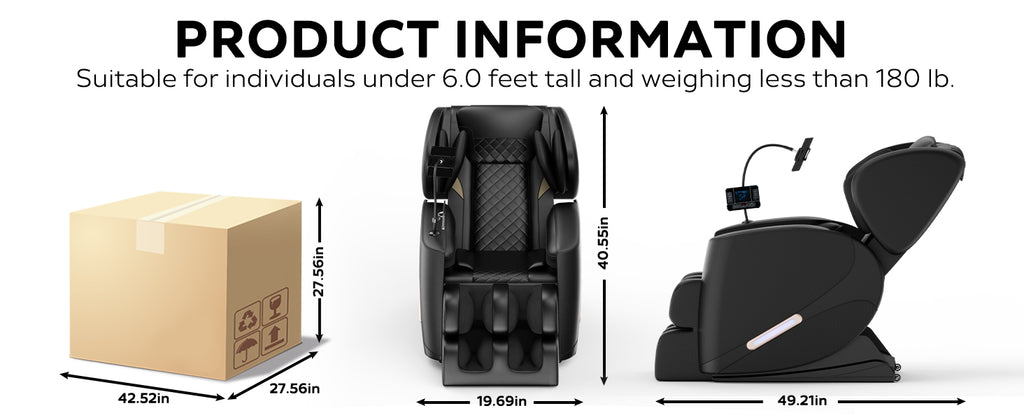 2024 Massage Chair Recliner with Zero Gravity with Full Body Air Pressure - Grand Goldman Shop