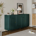 Modern Green Lacquered 4 Door Wooden Cabinet Sideboard Buffet Server Cabinet Storage Cabinet, for Living Room, Entryway, Hallway, Office, Kitchen and Dining Room - Grand Goldman Shop