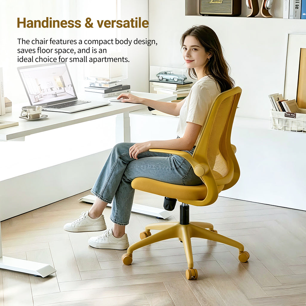 Ergonomic Color Office Chair 350LBS, Home Office, Mesh Back, Integrated Molded Foam, Comfortable Sitting, Flipping Armrest, F