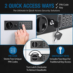 Digital Keypad Wall Safe Key Cabinet with 100 Key Capacity in White Steel - Grand Goldman