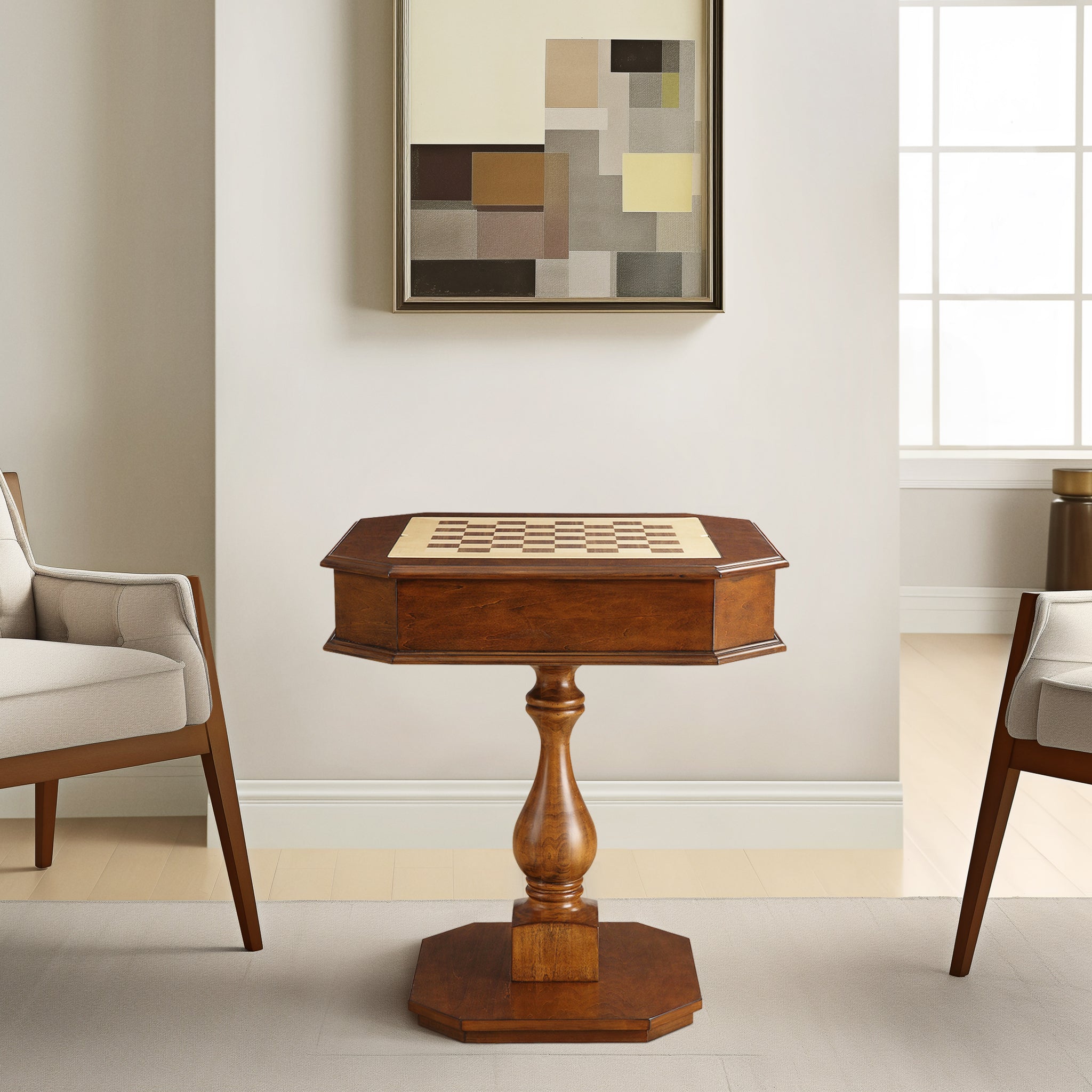Bishop Cherry Finish Game Table (Reversible Game Board) | Premium Home Decor - Grand Goldman