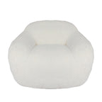 Giant Bean Bag Chair for Adults, Spacious Memory Foam Bean Bag Sofa with Armrests in Off White Teddy Fabric, Comfy Seating for Living Room or Bedroom - Grand Goldman Shop