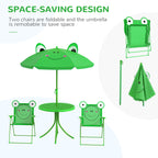 Folding Kids Table and Chair Set for Garden, Backyard, Green | Premium Home Decor - Grand Goldman