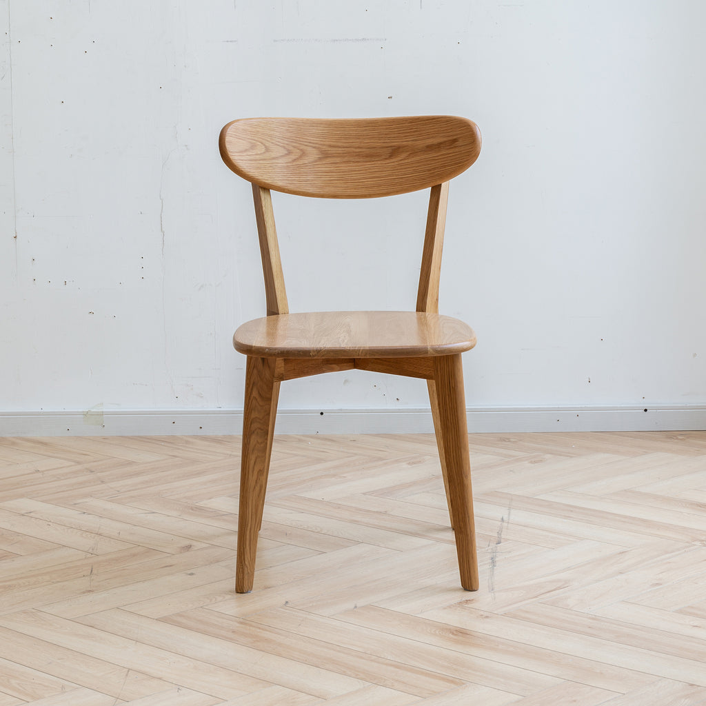 Natural Oak Dining Chair Set of 4 - Solid Wood, FAS Grade, Simple Design, 46.5x54x80cm - Grand Goldman Shop