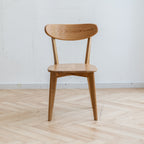 Natural Oak Dining Chair Set of 4 - Solid Wood, FAS Grade, Simple Design, 46.5x54x80cm - Grand Goldman Shop