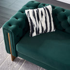 Chesterfield Modern Tufted Velvet Living Room Sofa, 84.25''W Couch,Green - Grand Goldman Shop