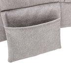 Light Grey Linen Massage Chaise Lounge Indoor with Remote Control, Ergonomic Electric Massage Lounger with 5 Modes - Grand Goldman Shop