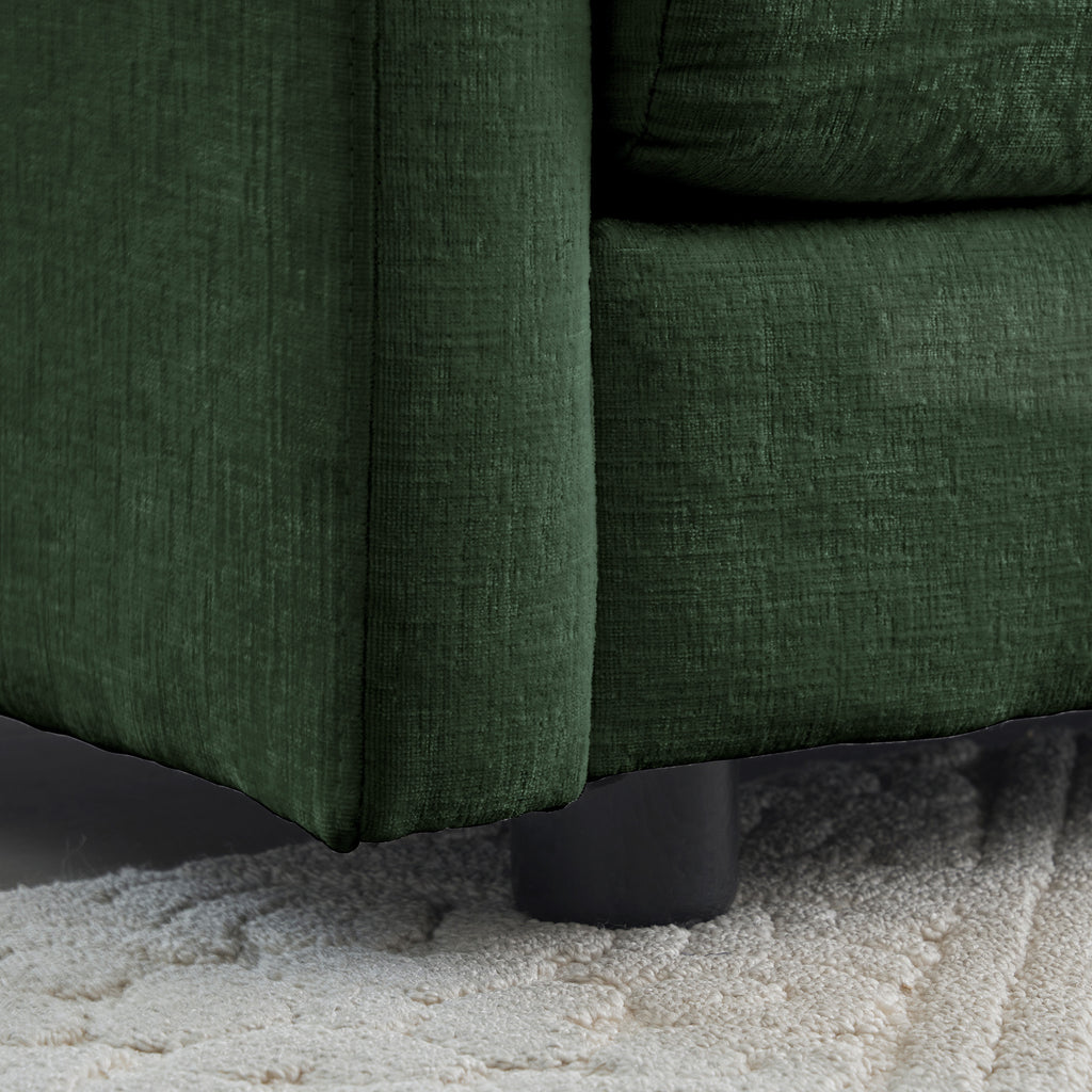 Chenille Fabric Ottomans Footrest to Combine with 2 Seater Sofa, 3 Seater Sofa and 4 Seater Sofa, Green Chenille - Grand Goldman Shop