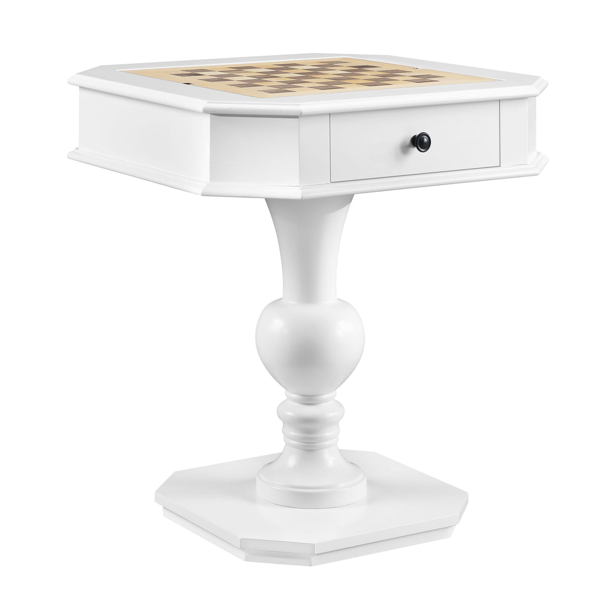 Galini White Finish Game Table | Premium Home Decor - Grand Goldman