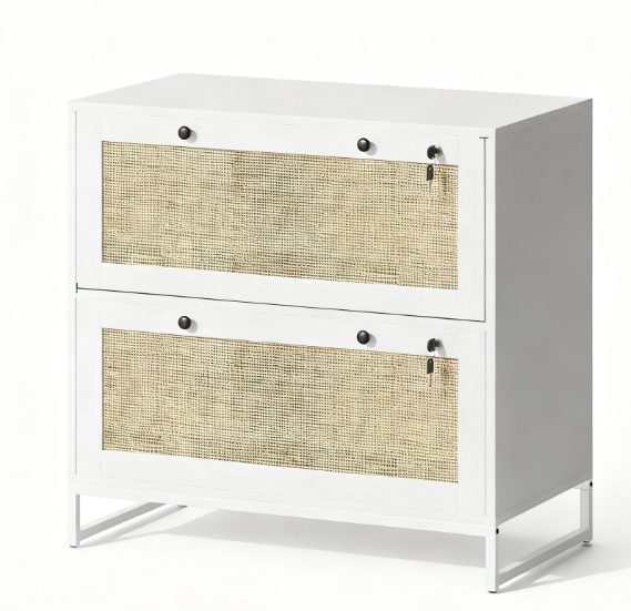 2 Drawer File Cabinet with Adjustable Hanging Bar for Letter,Lockable Filing Cabinet | Premium Home Decor - Grand Goldman