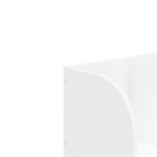 Kids Bookcase with 4 Compartments, White MDF Storage Shelf for Toys and Books, 31.5 x 11.8 x 23.6 inches | Premium Home Decor