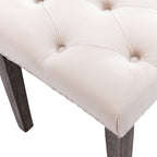 Heng Ming Upholstered Tufted Bench Ottoman , Velvet Dining Bench Bedroom Bench  Footrest Stool Accent Bench for Entryway Dining Room Living Room, Beige - Grand Goldman Shop