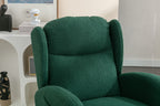 049-Teddy Fabric Rocking Chair With Packet Wood Legs,Green - Grand Goldman Shop