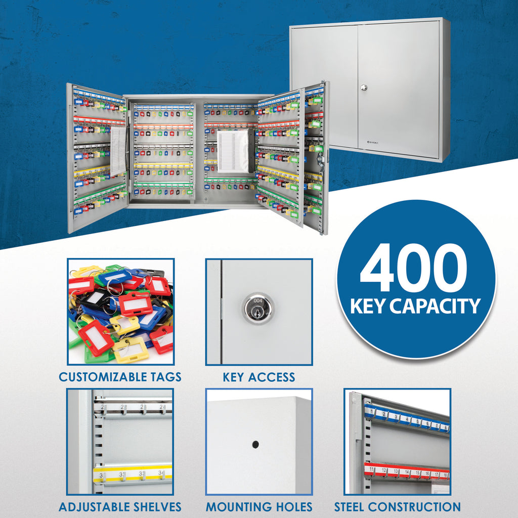 Stylish 400 Key Adjustable Key Cabinet With Key Lock - Available at Grand Goldman