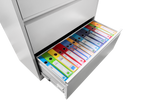 5 Drawer Metal Lateral File Cabinet , White Filing Cabinet with Lock, Lockable File Cabinet for Home Office, Locking Metal Fi