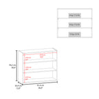 Chinle Wall Cabinet in Melamine with Open Storage, White - Grand Goldman Shop