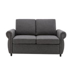 Orisfur Pull Out Sofa Bed Loveseat Sleeper with Twin Size Memory Mattress and USB Ports, Grey Linen, 57.9' - Grand Goldman Shop