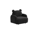 Rosella 25.5'W Black Sherpa Bear-Shaped Kids Armchair | Premium Home Decor - Grand Goldman