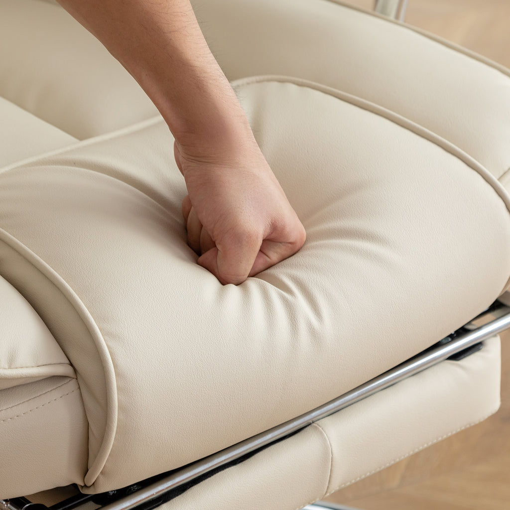 Office Chair, Big and Tall Executive Office Chair with Footrest, Leather Computer Chair, Ergonomic Reclining Chair High Back 