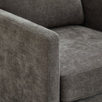 Modern Square Upholstered Swivel Accent Chair with Chenille Fabric, Charcoal, 30.7'W - Grand Goldman Shop
