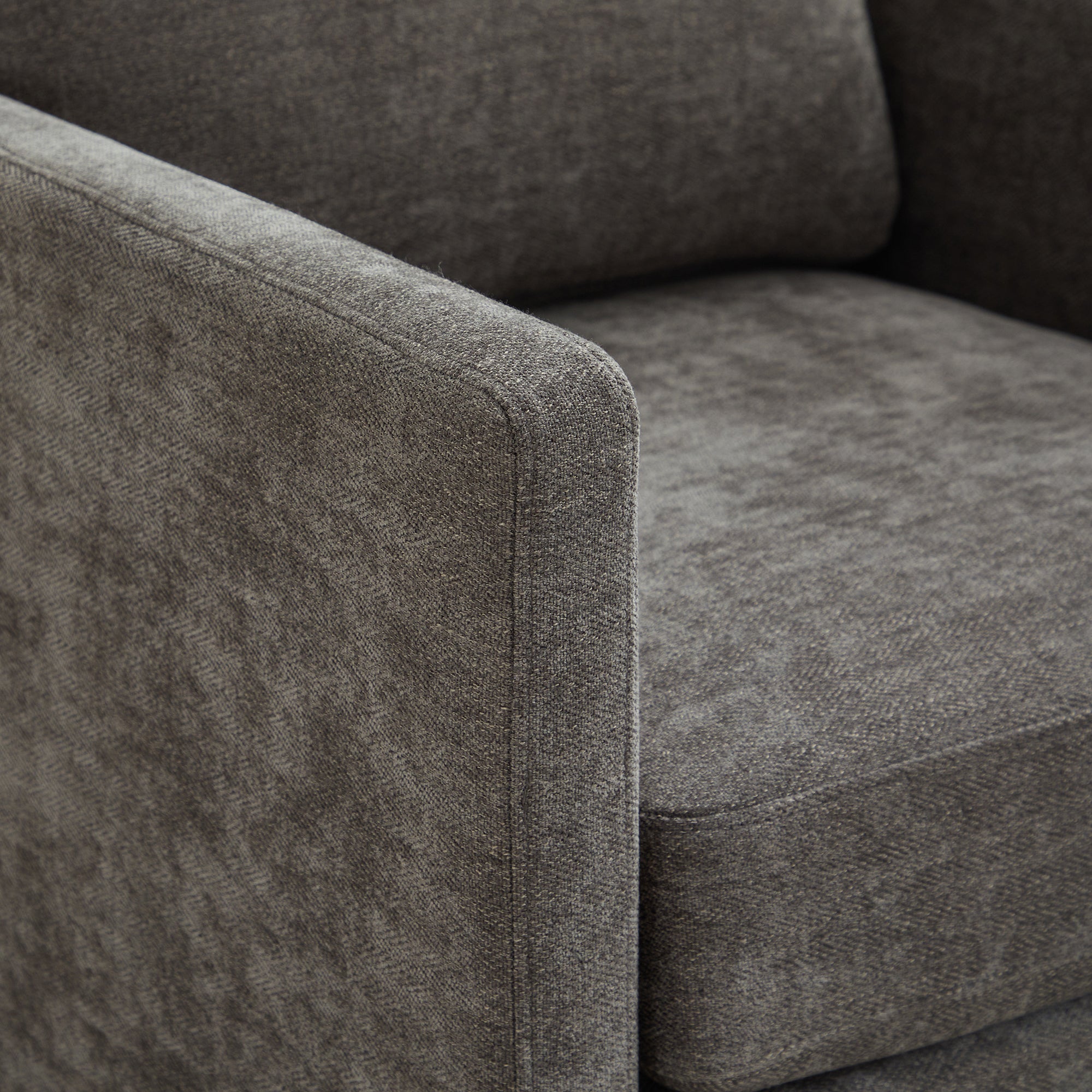 Modern Square Upholstered Swivel Accent Chair with Chenille Fabric, Charcoal, 30.7'W - Grand Goldman Shop