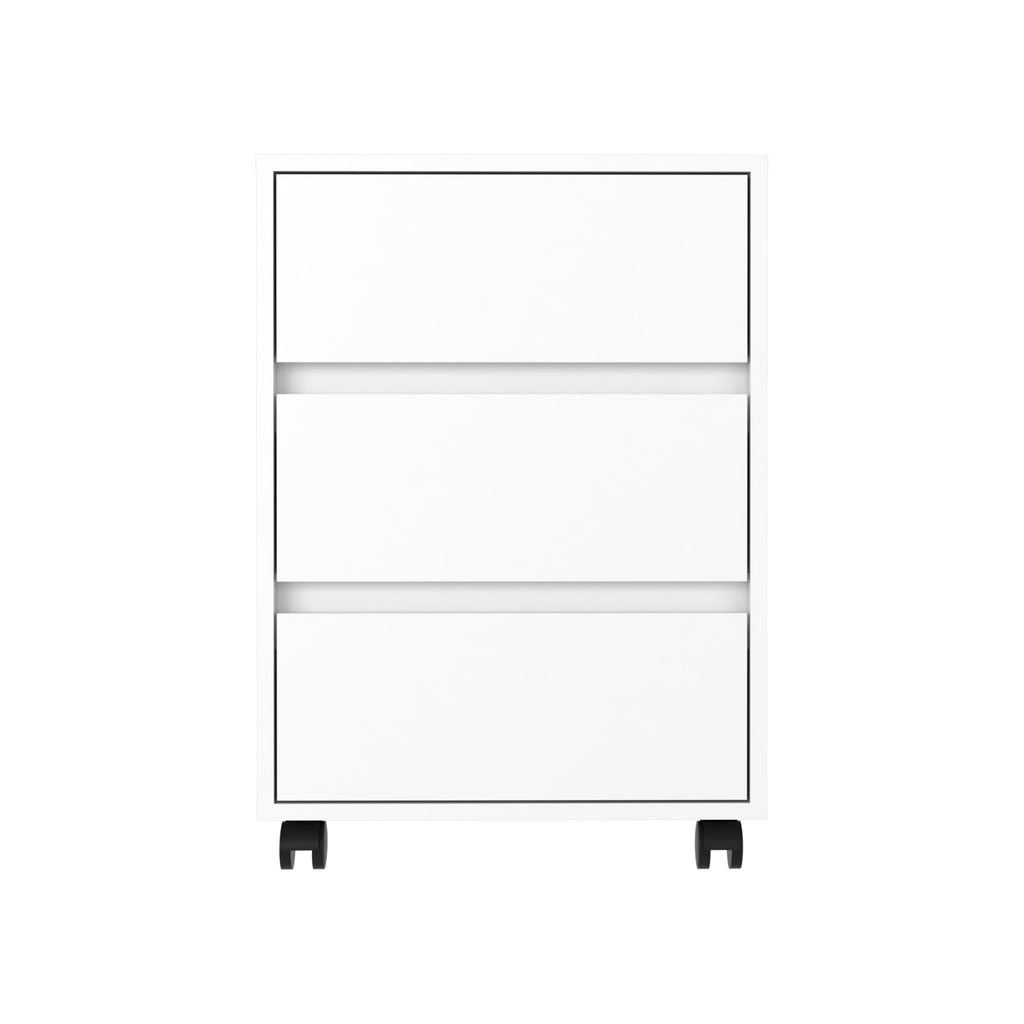 Artemisa 3 Drawer Filing Cabinet, Four Casters, Superior Top -White - Grand Goldman