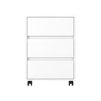 Artemisa 3 Drawer Filing Cabinet, Four Casters, Superior Top -White - Grand Goldman