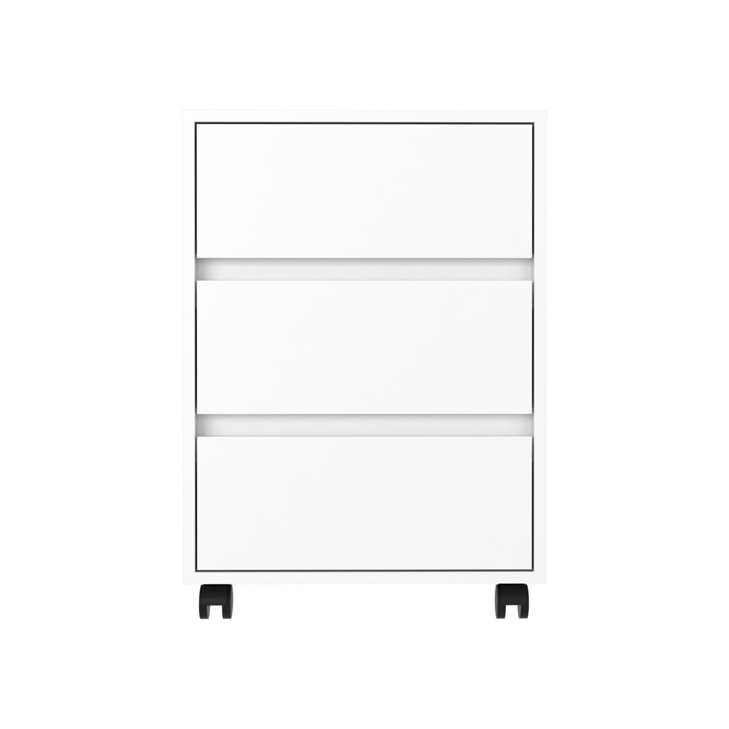 Artemisa 3 Drawer Filing Cabinet, Four Casters, Superior Top -White - Grand Goldman